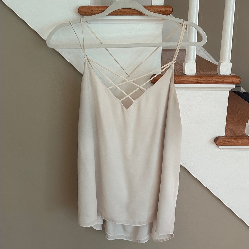 Elegant White Spaghetti Strap Top
